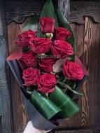 Букет ритуальный из красных роз